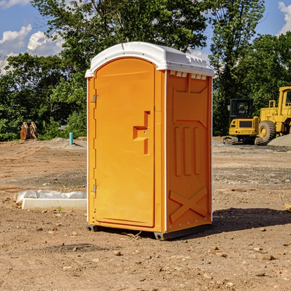 how often are the porta potties cleaned and serviced during a rental period in Darfur Minnesota